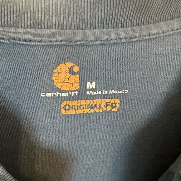 Carhartt Mens Henley Pocket T Shirt Medium Cotton Blue Red Lot of 3 - Picture 4 of 13